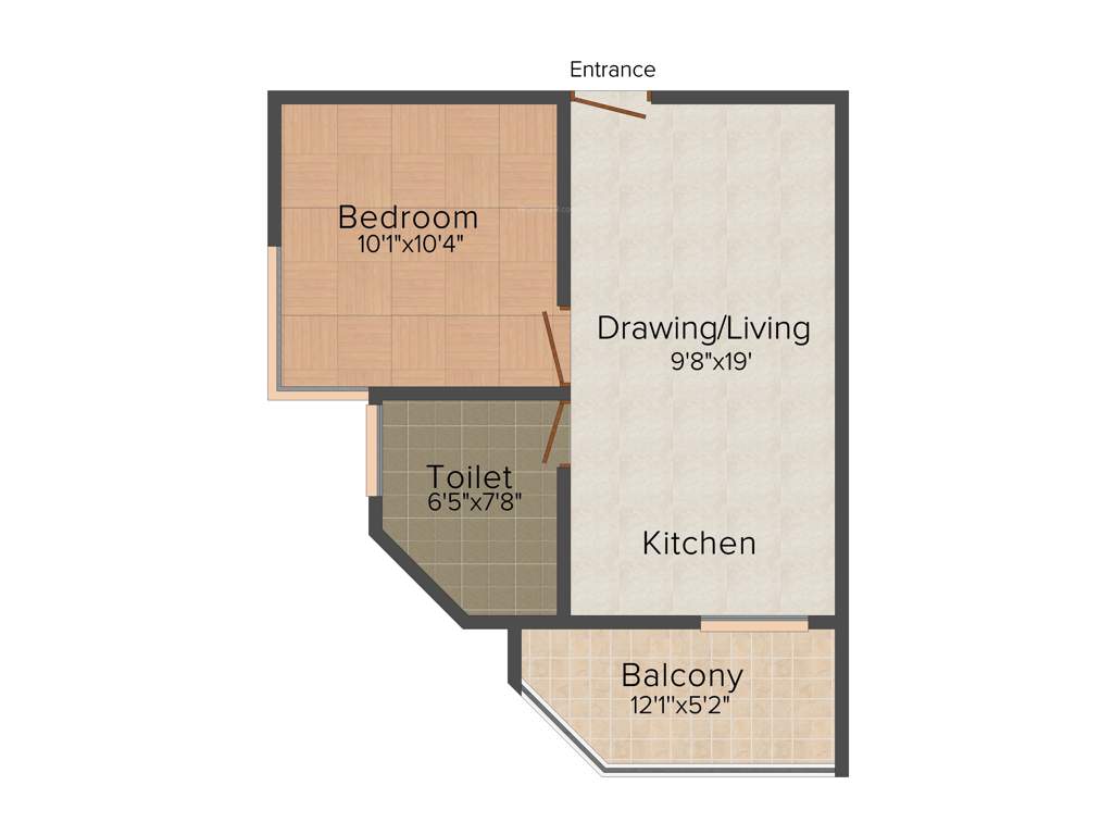Cheloor Krishna Prasadam (1BHK+1T (613 sq ft) 613 sq ft)