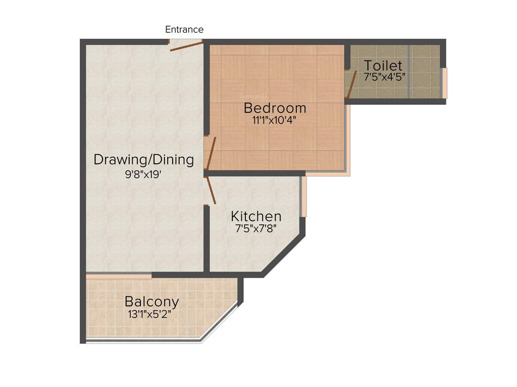 Cheloor Krishna Prasadam (1BHK+1T (704 sq ft) 704 sq ft)
