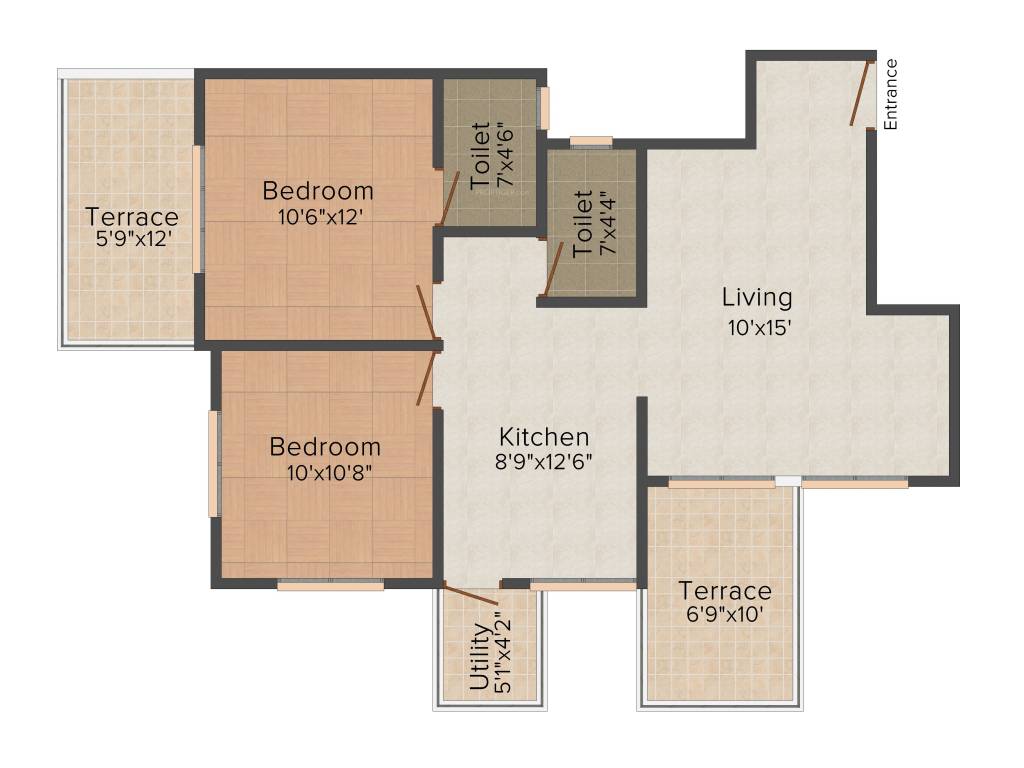 Swaraaj Pride (2BHK+2T (1,024 sq ft) 1024 sq ft)
