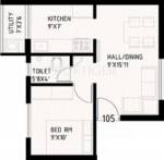 Redrocks Green Woods (1BHK+1T (540 sq ft) 540 sq ft)