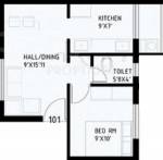 Redrocks Green Woods (1BHK+1T (550 sq ft) 550 sq ft)