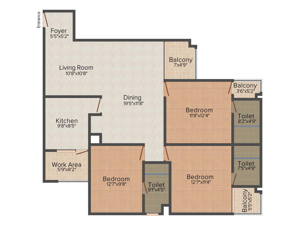 Cheloor Alice Legacy (3BHK+3T (1,692 sq ft) 1692 sq ft)