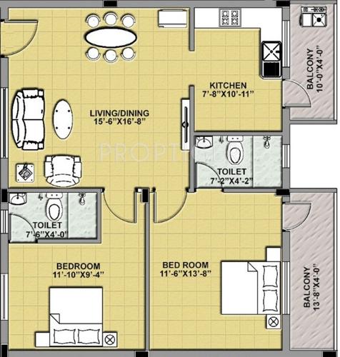 RAS Subiksha Mascot (2BHK+2T (1,300 sq ft) 1300 sq ft) RAS Subiksha Mascot (2BHK+2T (1,300 sq ft) 1300 sq ft)