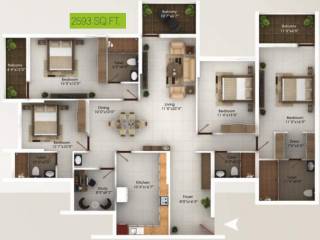 Marian Park (4BHK+4T (2,593 sq ft) 2593 sq ft)