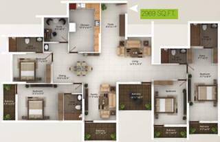 Marian Park (4BHK+4T (2,969 sq ft) 2969 sq ft)