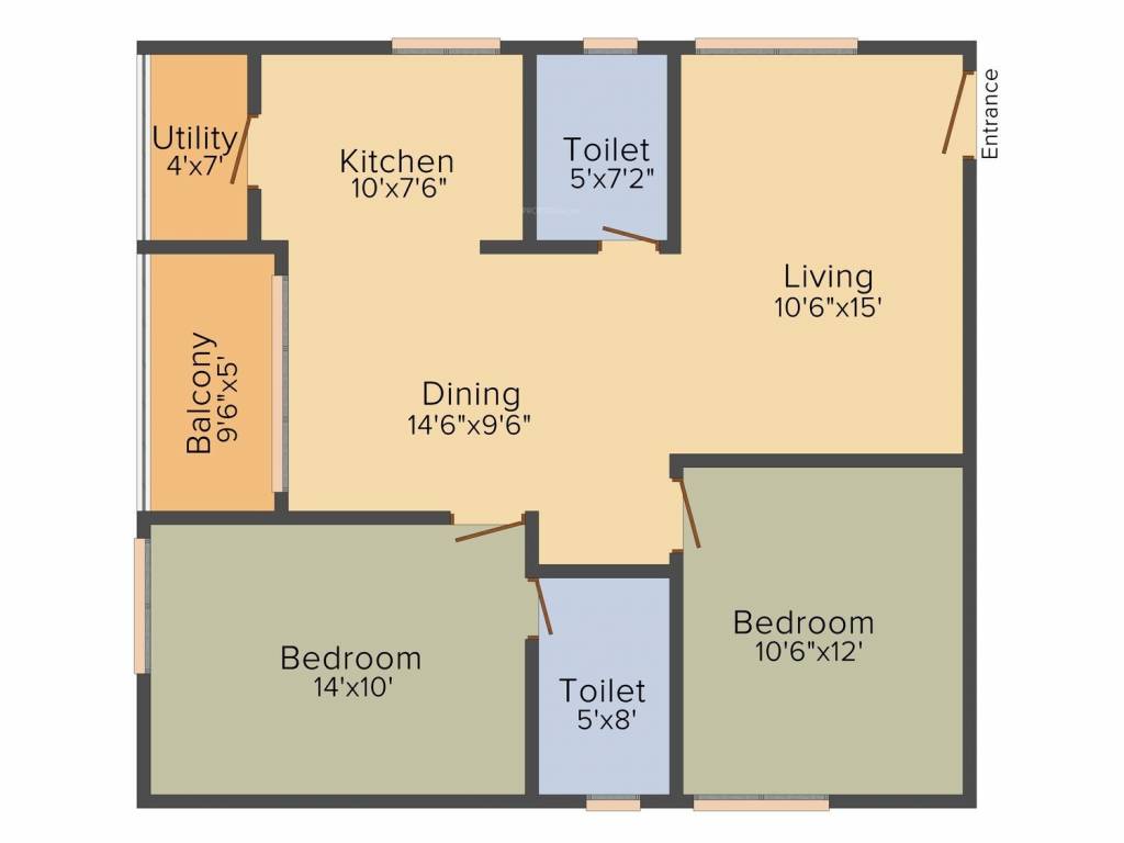 Navya Nisarga (2BHK+2T (1,095 sq ft) 1095 sq ft)