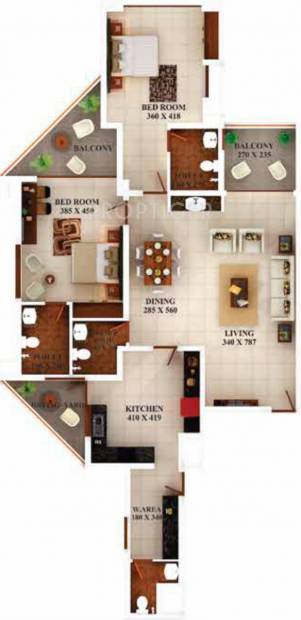VKL Towers (2BHK+4T (1,740 sq ft) 1740 sq ft)