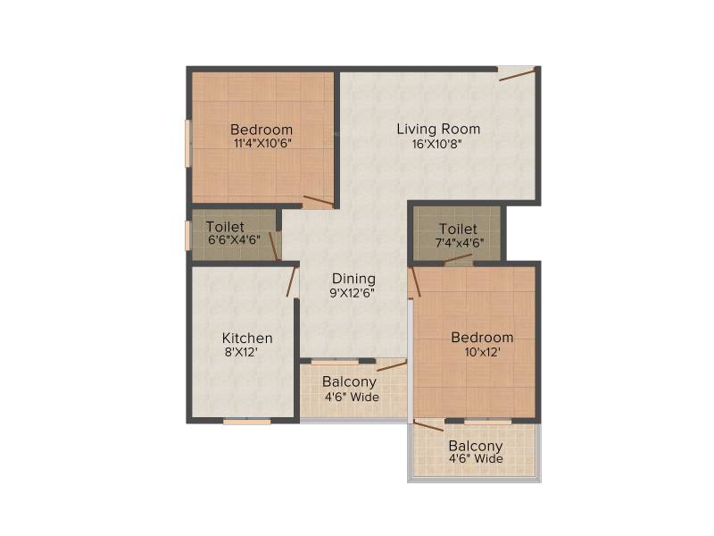 Matha Panchadurga Residency (2BHK+2T (1,080 sq ft) 1080 sq ft)