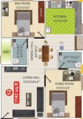 VH Royal Mist (2BHK+2T (1,142 sq ft) 1142 sq ft)