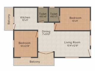 VH Royal Mist (2BHK+2T (1,218 sq ft) 1218 sq ft)