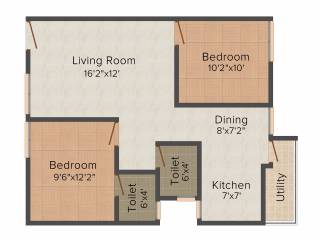 VH Royal Mist (2BHK+2T (900 sq ft) 900 sq ft)