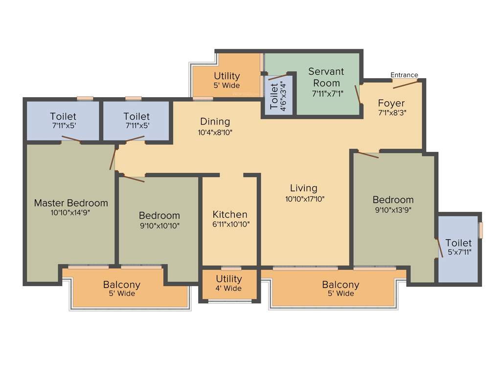 Saha Meghdutam Encore (3BHK+4T (1,795 sq ft)   Servant Room 1795 sq ft)