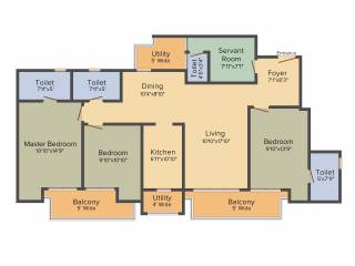 Saha Meghdutam Encore (3BHK+4T (1,795 sq ft)   Servant Room 1795 sq ft) Saha Meghdutam Encore (3BHK+4T (1,795 sq ft)   Servant Room 1795 sq ft)