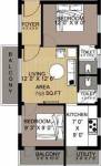 Floor Plan (2BHK+2T (768 sq ft) 768 sq ft) Mangal Home Shri Chandrashekara Floor Plan (2BHK+2T (768 sq ft) 768 sq ft)