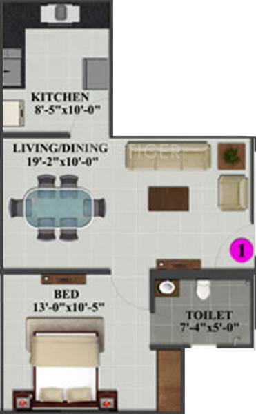 Sorake Greencliff (1BHK+1T (625 sq ft) 625 sq ft) Sorake Greencliff (1BHK+1T (625 sq ft) 625 sq ft)