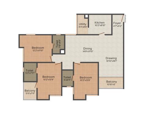 Cheloor El Dorado (3BHK+3T (1,805 sq ft) 1805 sq ft)