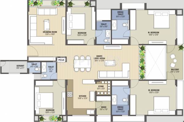 Sparsh Divine II (4BHK+4T (1,935 sq ft) Servant Room 1935 sq ft) Sparsh Divine II (4BHK+4T (1,935 sq ft) Servant Room 1935 sq ft)
