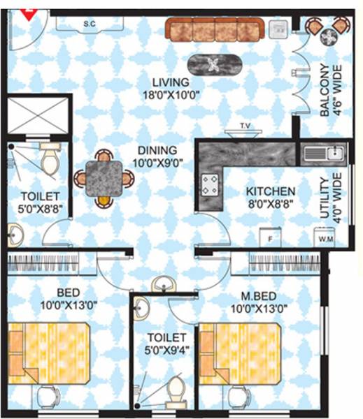 Vishwas Imperial (2BHK+2T (1,060 sq ft) 1060 sq ft)
