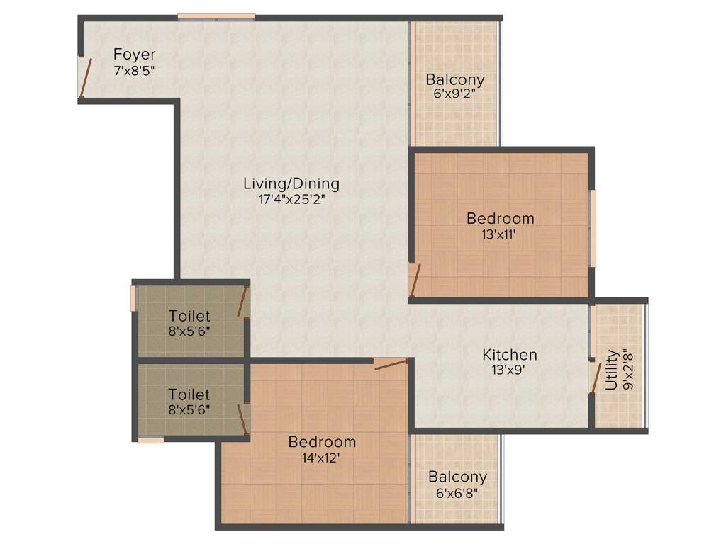 Mahabaleshwara Classique Gateway (2BHK+2T (1,634 sq ft) 1634 sq ft)