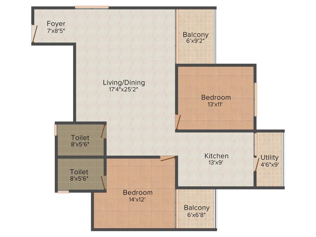Mahabaleshwara Classique Gateway (2BHK+2T (1,587 sq ft) 1587 sq ft)