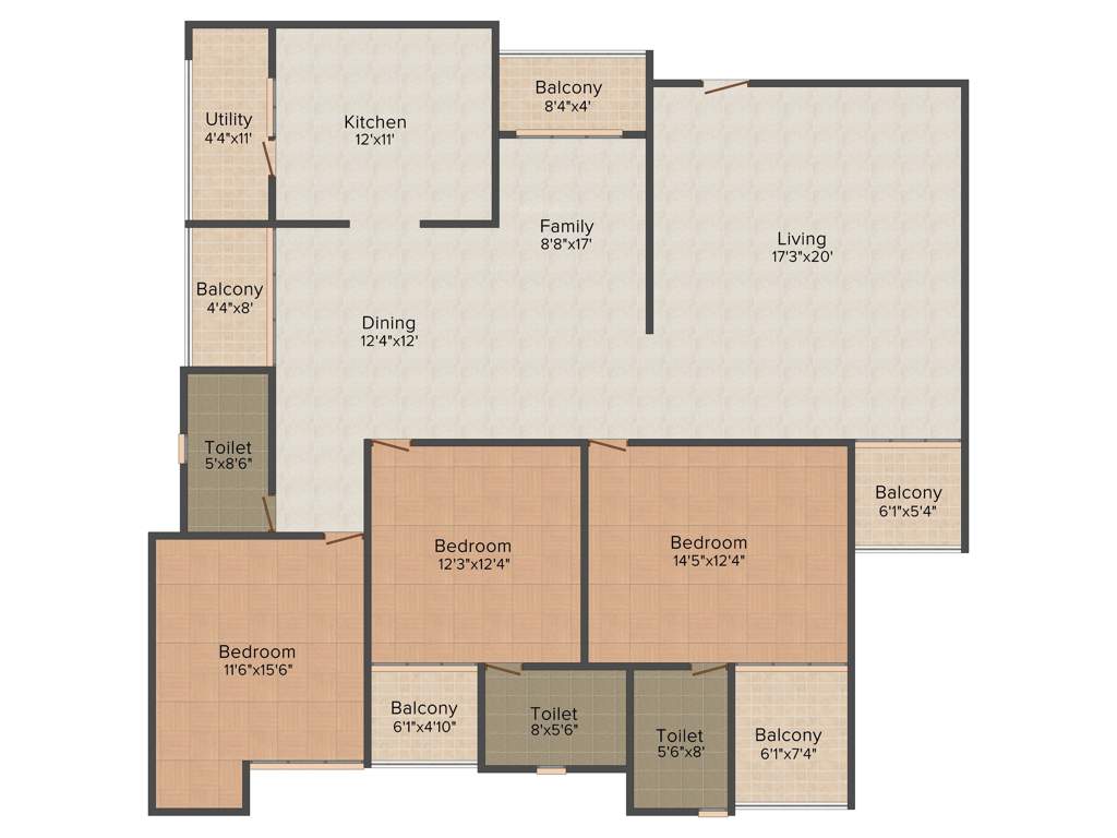 Mahabaleshwara Classique Gateway (3BHK+3T (2,234 sq ft) 2234 sq ft)
