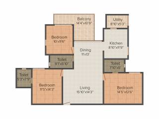 Saket Callipolis (3BHK+3T (1,750 sq ft) 1750 sq ft) Saket Callipolis (3BHK+3T (1,750 sq ft) 1750 sq ft)