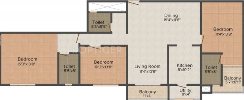 Vikram Structures Pvt Ltd Anthorium (3BHK+3T (1,800 sq ft) 1800 sq ft)