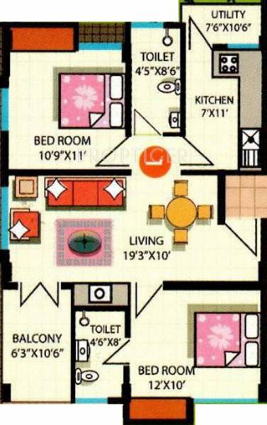 Vikram Structures Pvt Ltd Vishwas Tulip (2BHK+2T (1,076 sq ft) 1076 sq ft)