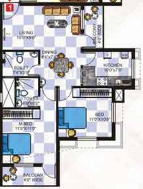 Vishwas Aryan (2BHK+2T (565 sq ft) 565 sq ft)