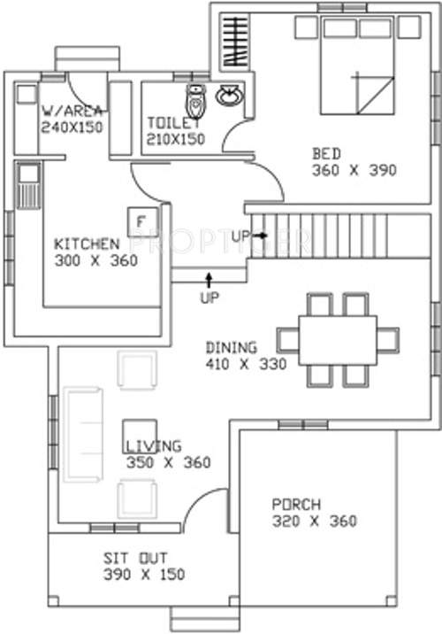 Zealots Property Management Misty Woods Ground Floor Plan (3BHK+3T (1,773 sq ft) 1773 sq ft)