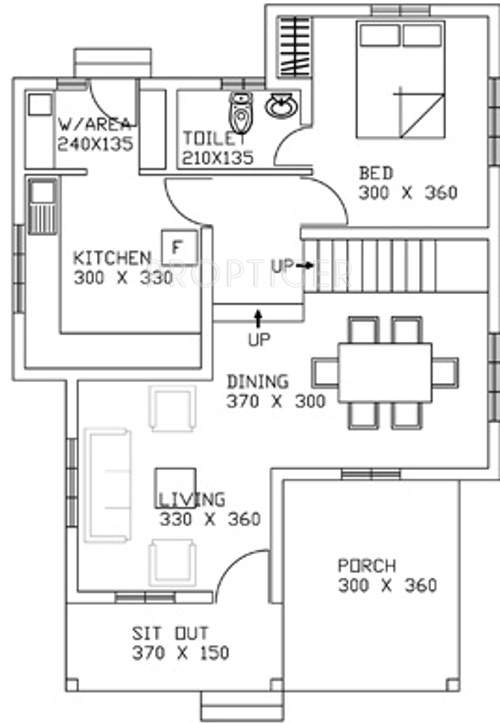 Zealots Property Management Misty Woods Ground Floor Plan (3BHK+3T (1,547 sq ft) 1547 sq ft)