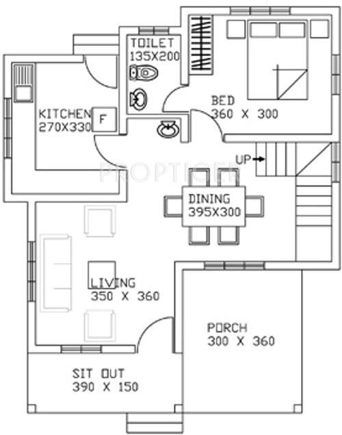 Zealots Property Management Misty Woods Ground Floor Plan (3BHK+3T (1,435 sq ft) 1435 sq ft)
