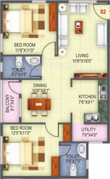 SM Silver Oak (2BHK+2T (1,065 sq ft) 1065 sq ft) SM Silver Oak (2BHK+2T (1,065 sq ft) 1065 sq ft)