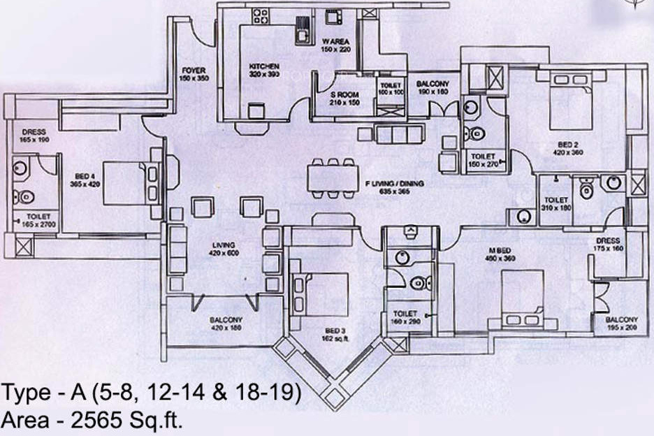 Skyline Hill View (4BHK+5T (2,565 sq ft) 2565 sq ft)