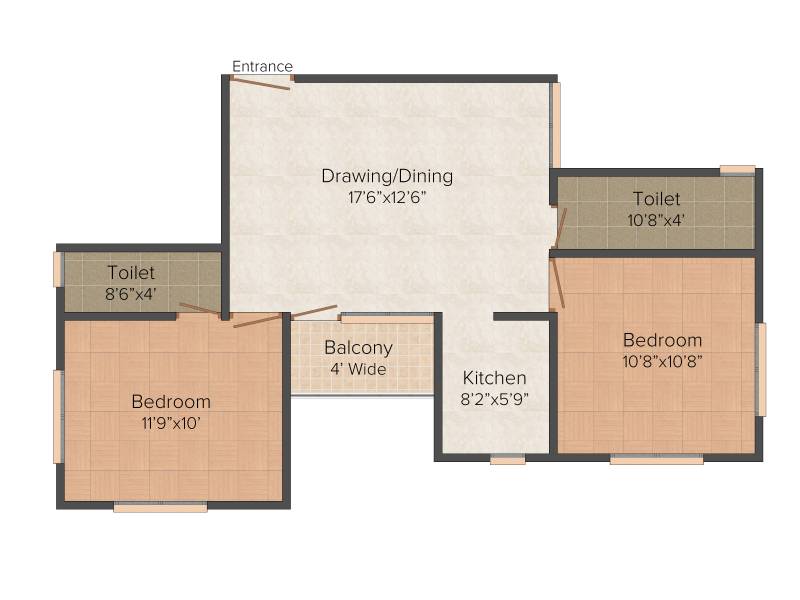 Pansas Green View Residency (2BHK+2T (1,150 sq ft) 1150 sq ft)