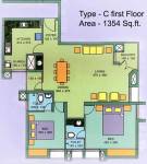 Skyline Oxford (2BHK+2T (1,354 sq ft) 1354 sq ft)