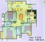 Skyline Oxford (3BHK+2T (1,299 sq ft) 1299 sq ft)