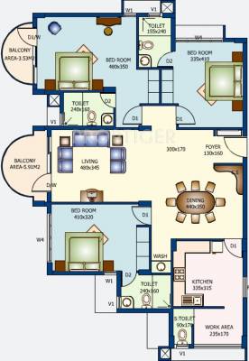SFS Homes Eternia (3BHK+3T (1,883 sq ft) 1883 sq ft)