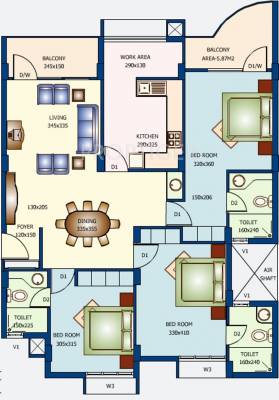 SFS Homes Eternia (3BHK+3T (1,562 sq ft) 1562 sq ft)