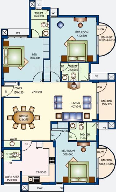 SFS Homes Eternia (3BHK+3T (1,786 sq ft) 1786 sq ft)