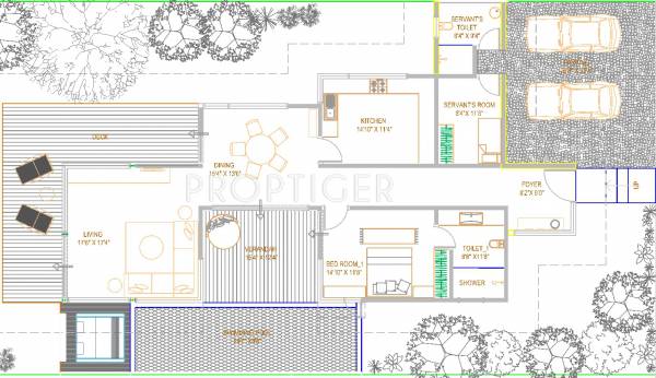 Safal Glade One (1BHK+2T (1,800 sq ft) + Servant Room 1800 sq ft)