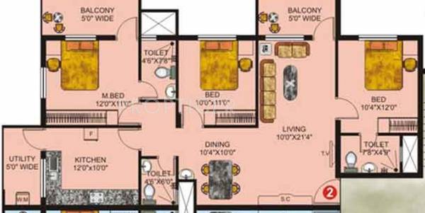 Vishwas Dwarka (3BHK+3T (1,395 sq ft) 1395 sq ft)