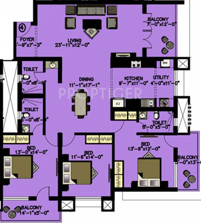 Land Maurishka Palace (3BHK+3T (2,125 sq ft) 2125 sq ft)