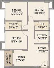 Mounthill The Pyramid (3BHK+2T (1,284 sq ft) 1284 sq ft)