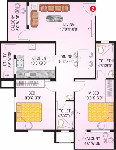 Vishwas Neptune (2BHK+2T (1,075 sq ft) 1075 sq ft) Vishwas Neptune (2BHK+2T (1,075 sq ft) 1075 sq ft)
