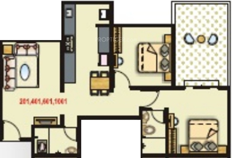 Prime Swapnapurti (2BHK+2T (1,030 sq ft) 1030 sq ft)