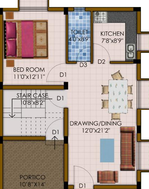 Bhola Homes (3BHK+3T (1,723 sq ft) 1723 sq ft)