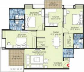 Ashadeep Group Gulmohar Walkup Apartment (3BHK+4T (1,619 sq ft) 1619 sq ft)