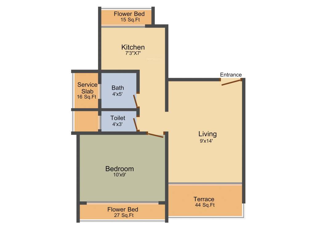 Chamunda Hill Crest (1BHK+2T (675 sq ft) 675 sq ft) Chamunda Hill Crest (1BHK+2T (675 sq ft) 675 sq ft)
