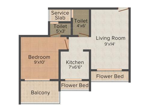 Universal Swami Narayan Heights (1BHK+2T (660 sq ft) 660 sq ft)